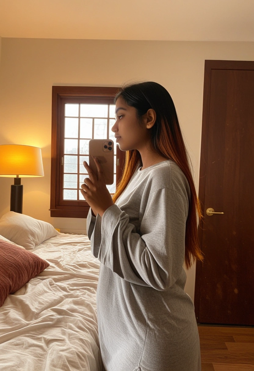 Geeta Bedroom Selfie photo 6 — IndianPornPictures