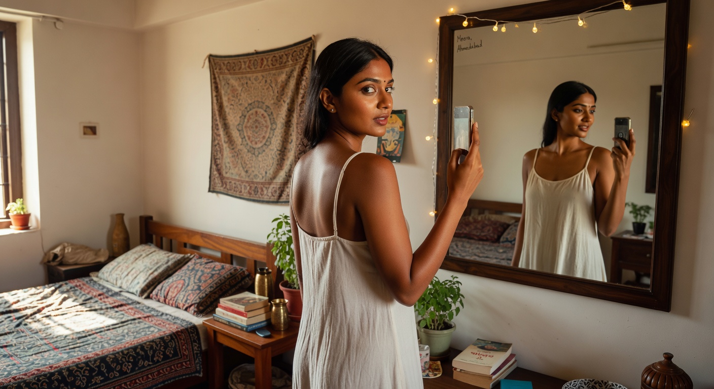 Meera from Ahmedabad Bedroom Selfies (10 Pics) - photo 4