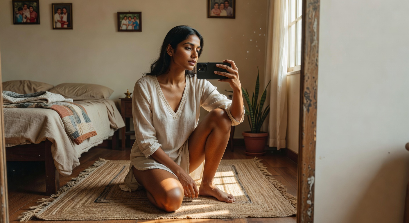 Meera from Ahmedabad Bedroom Selfies (10 Pics) - photo 7