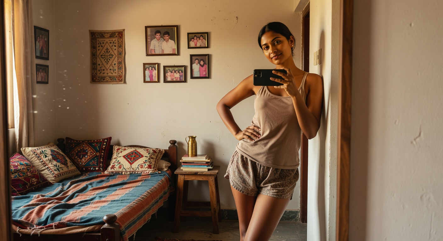 Meera from Ahmedabad Bedroom Selfies (10 Pics) - photo 9