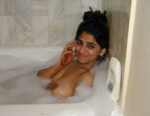 pretty desi babe taking bath