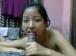 horny desi bhabhi licking