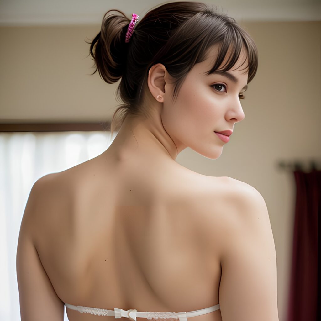 back ponytail haircut lingerie 