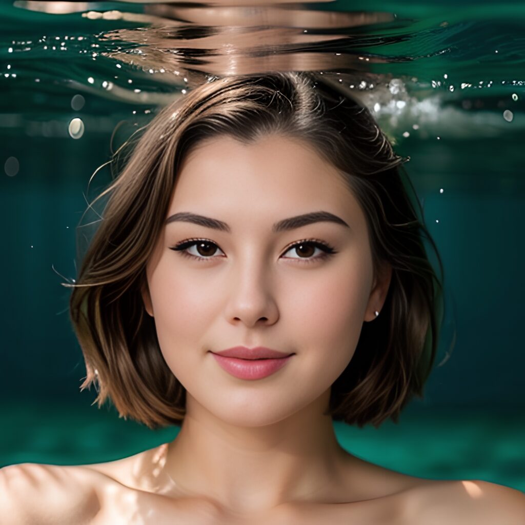 bangs hair front underwater 