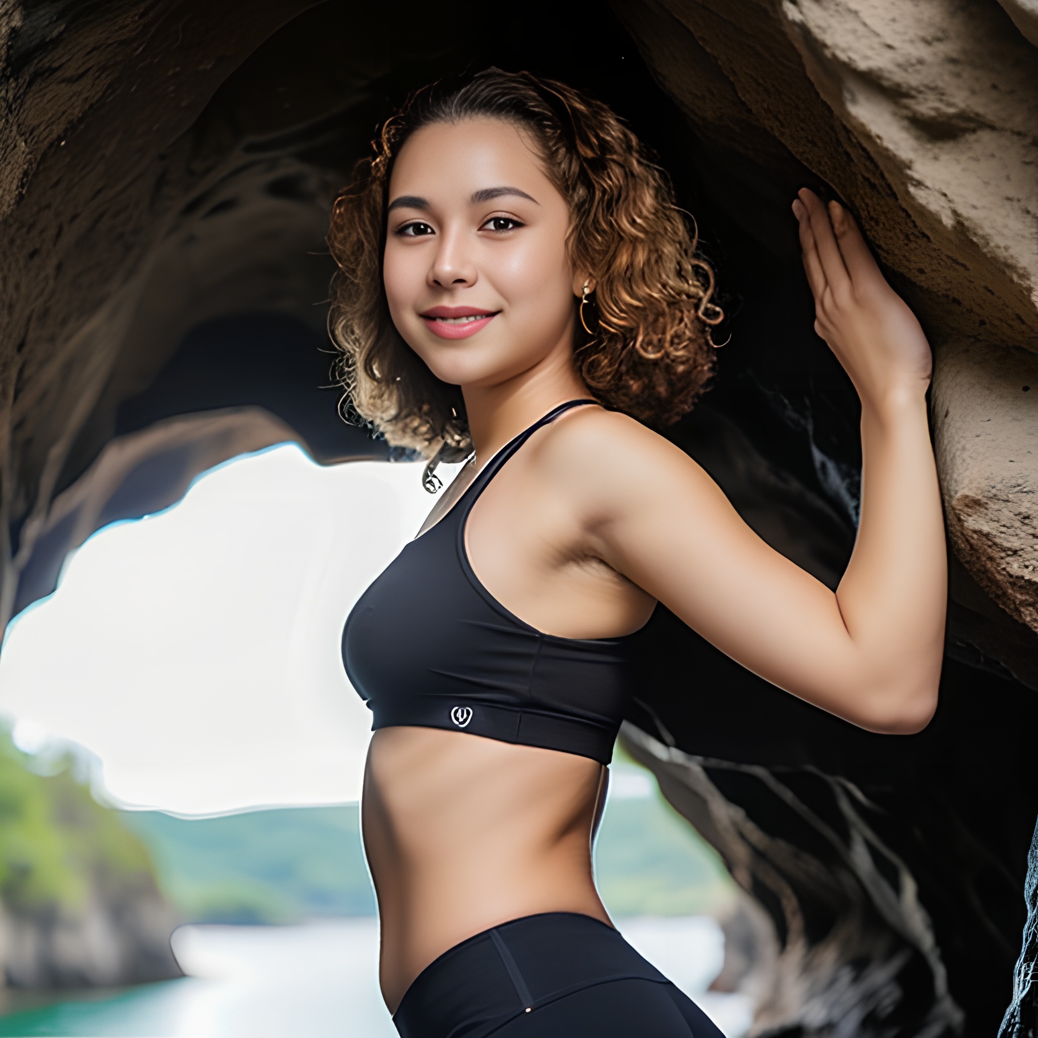 cave yoga pants side