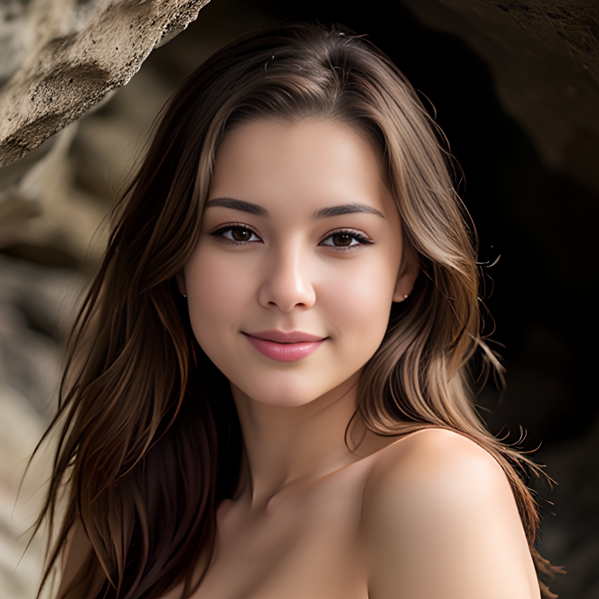 close cave messy hair