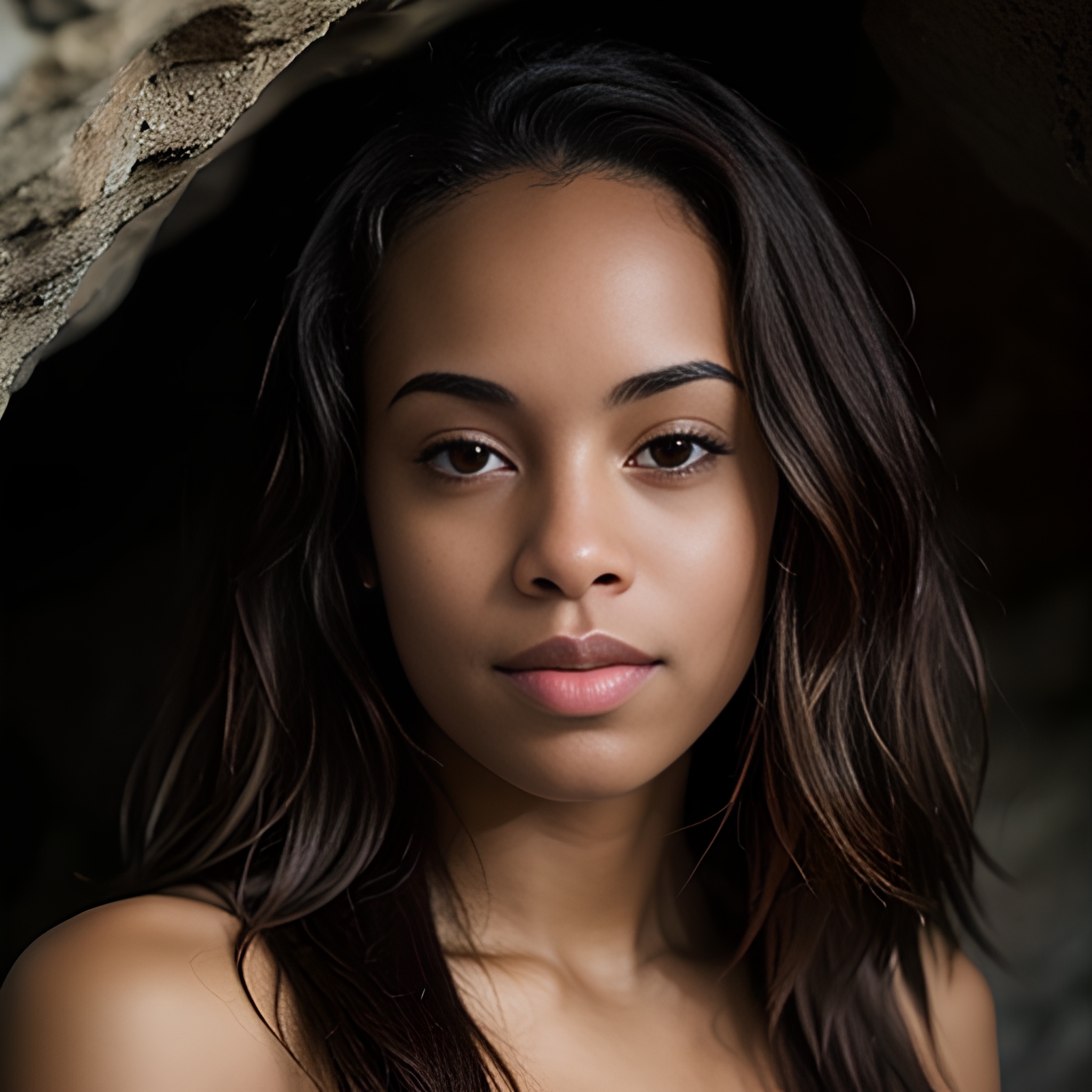 close cave messy hair