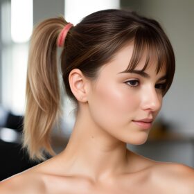 close ponytail haircut