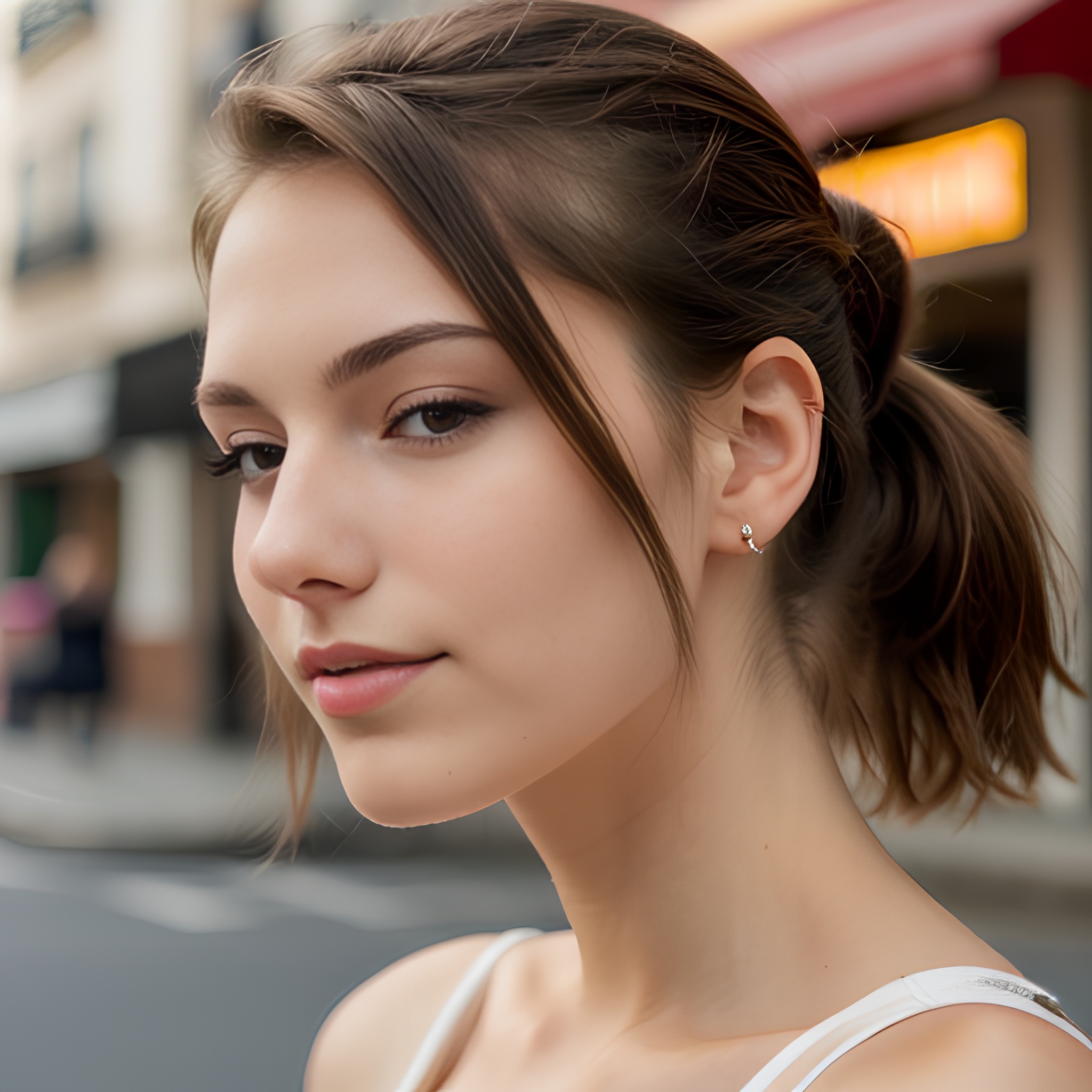 close ponytail haircut street