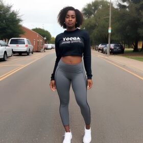 darker skin yoga pants