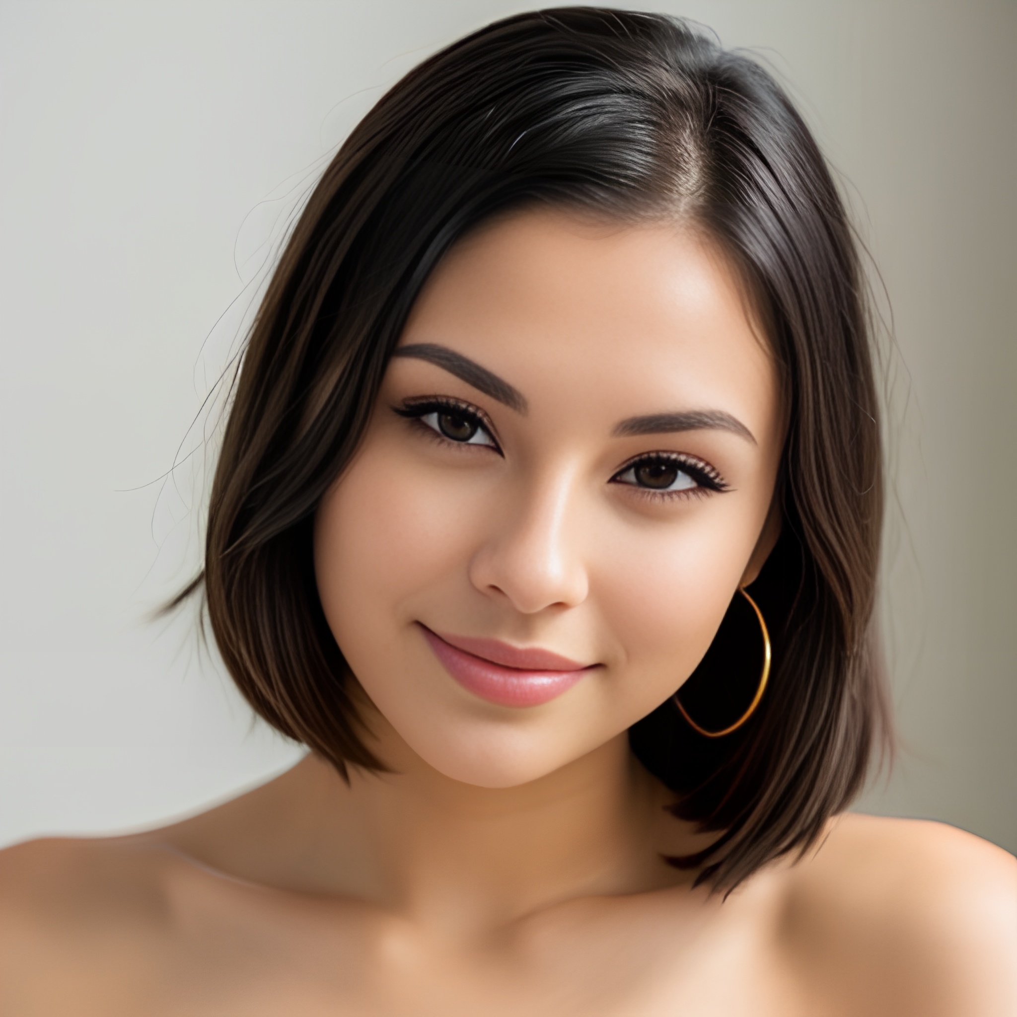 filipina cum on body bangs hair