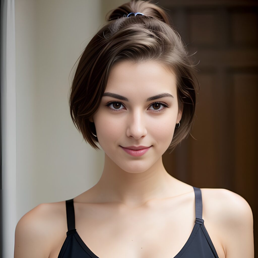 front ponytail haircut bra 