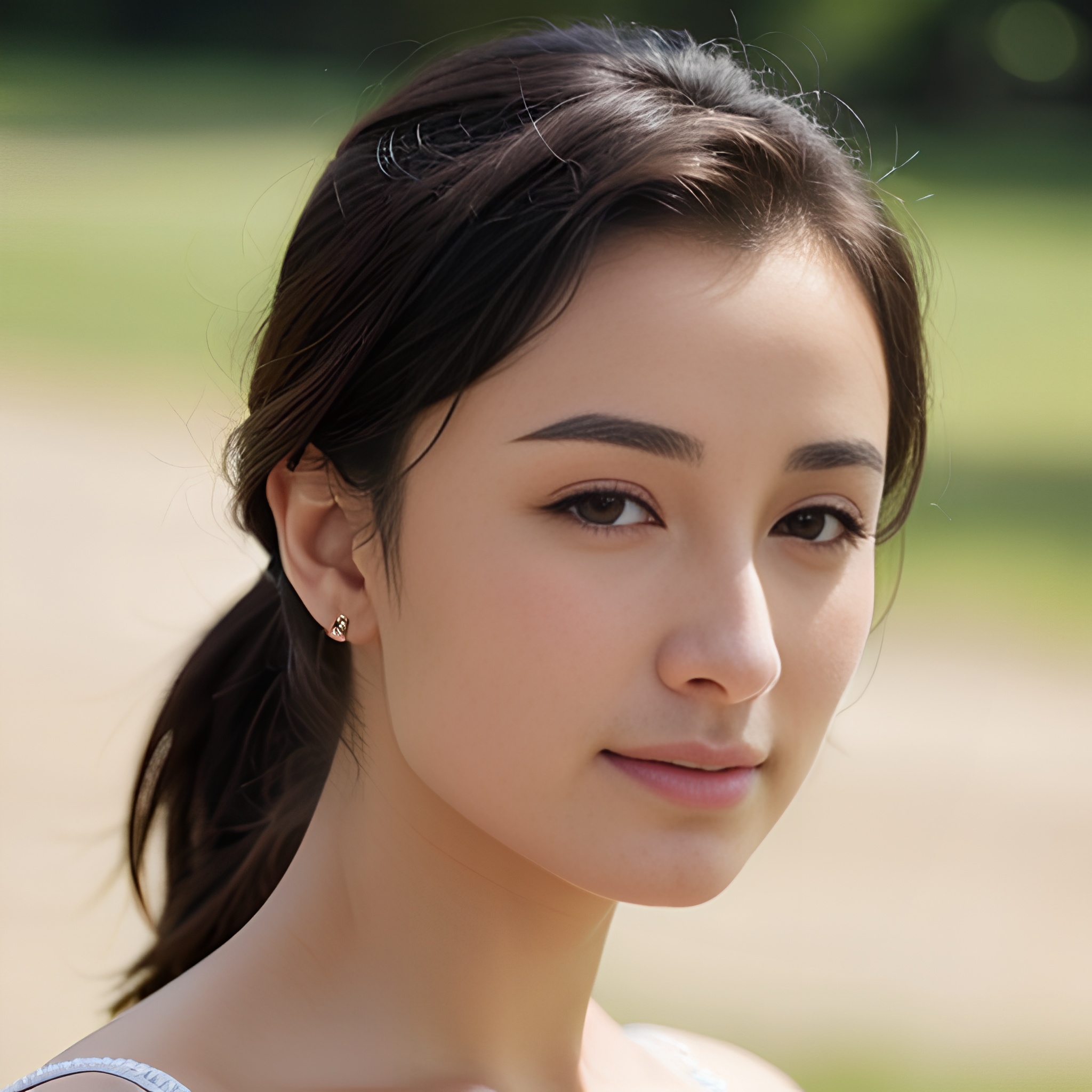 indonesian close ponytail haircut