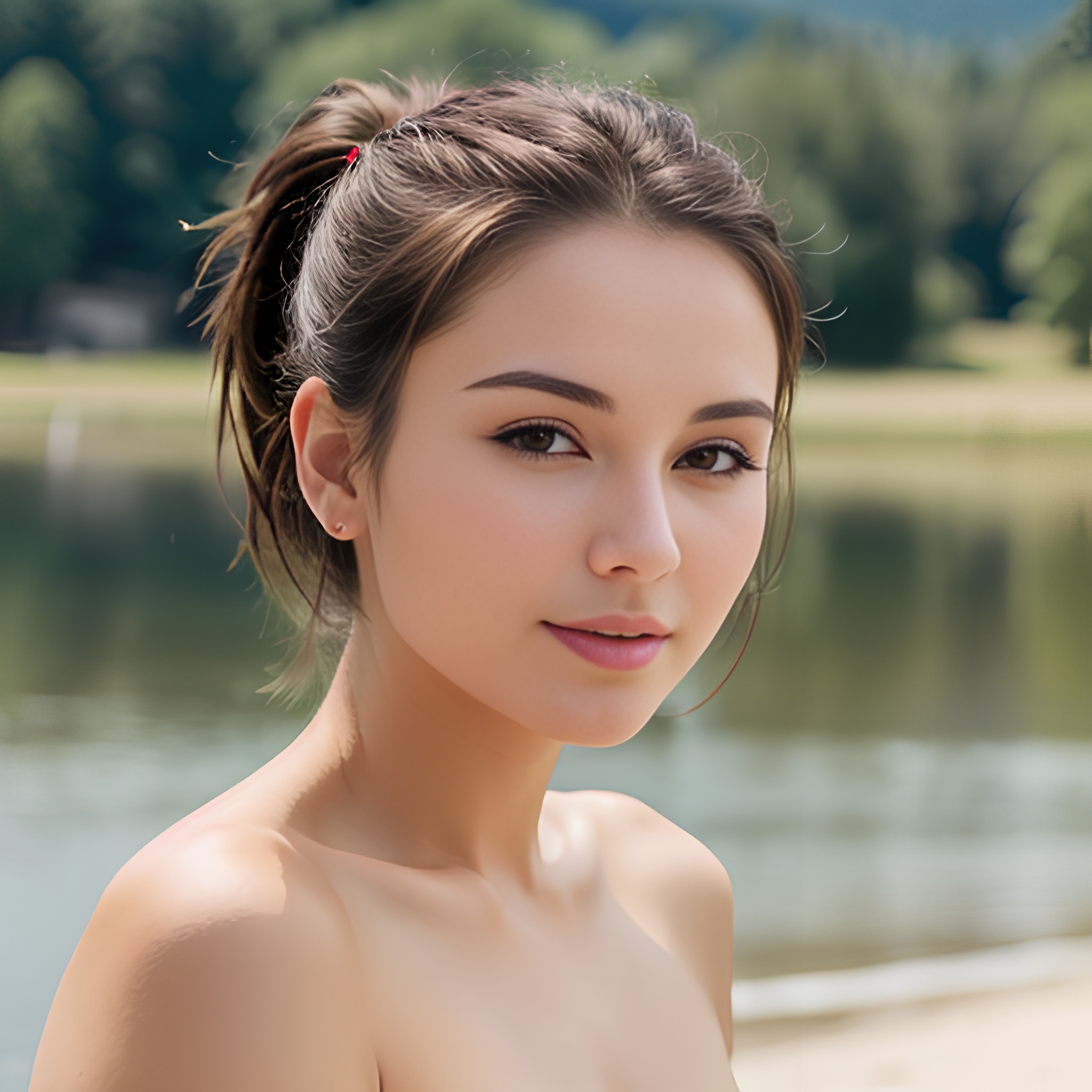 lake close indonesian ponytail haircut