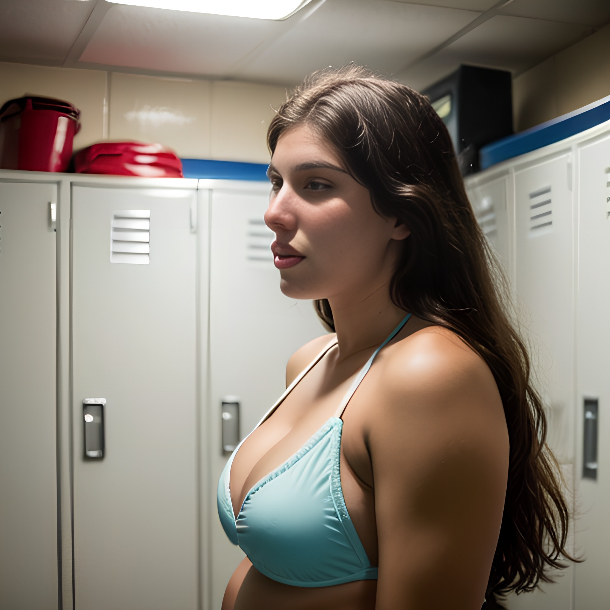 locker room bikini