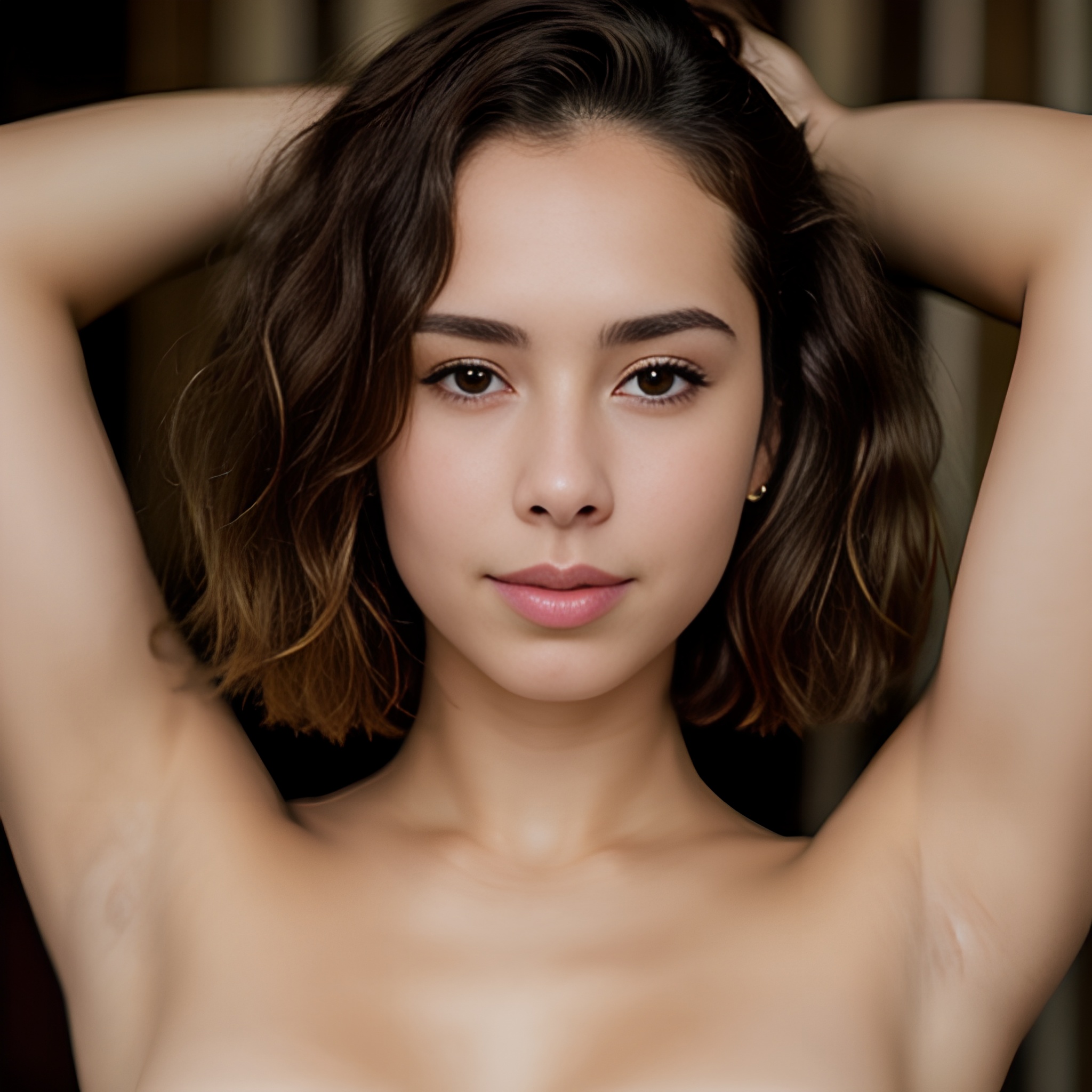 partially nude pixie haircut close 