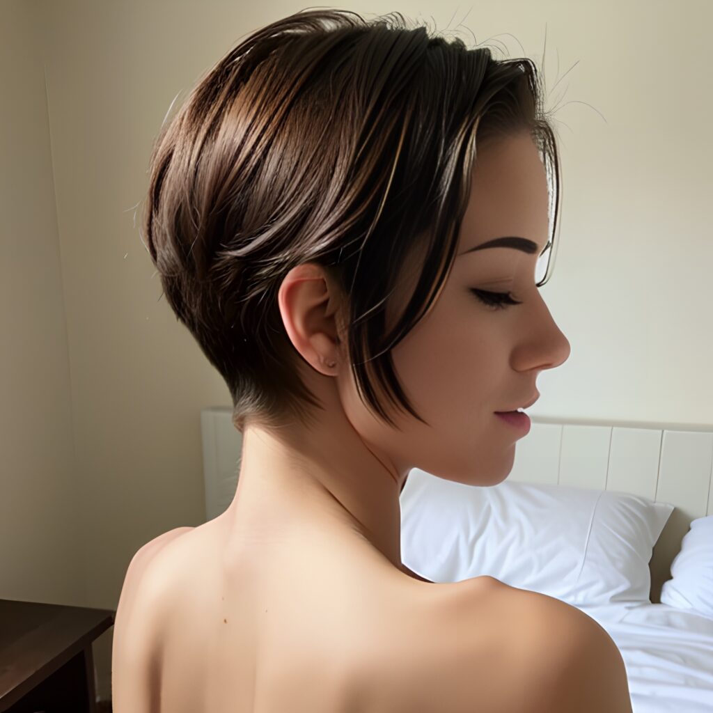 pixie haircut arabic back 