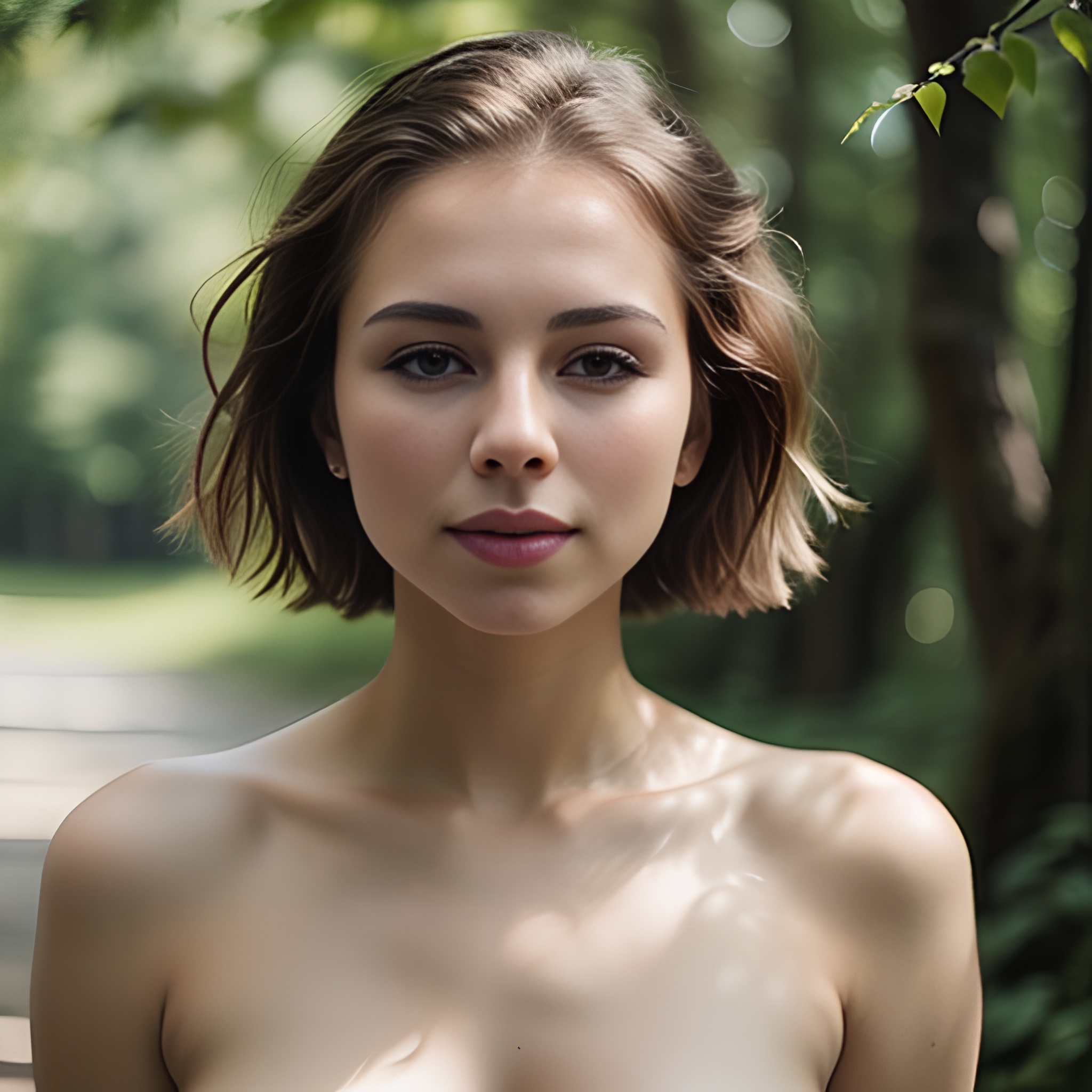 pixie haircut cum on face