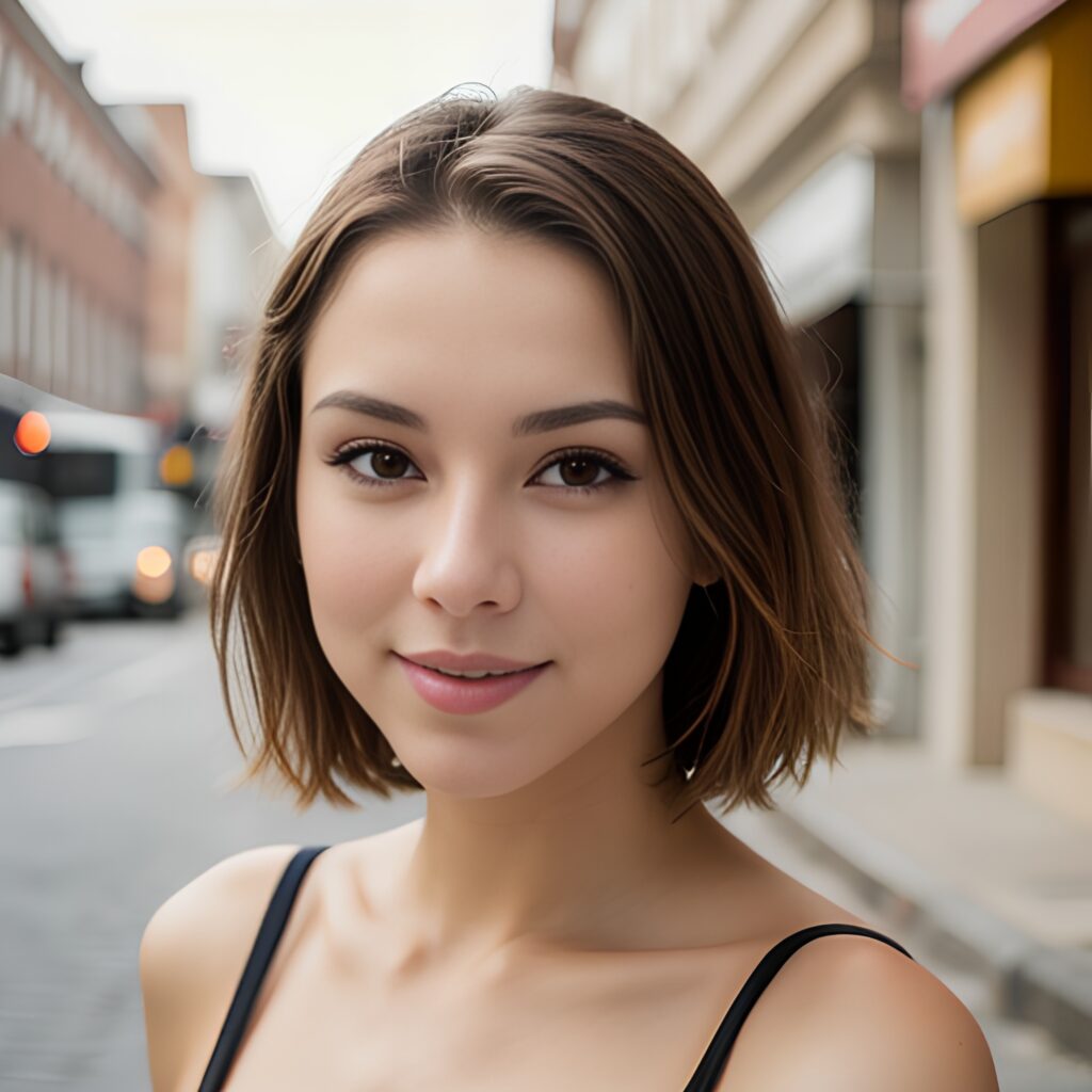 street ponytail haircut close 