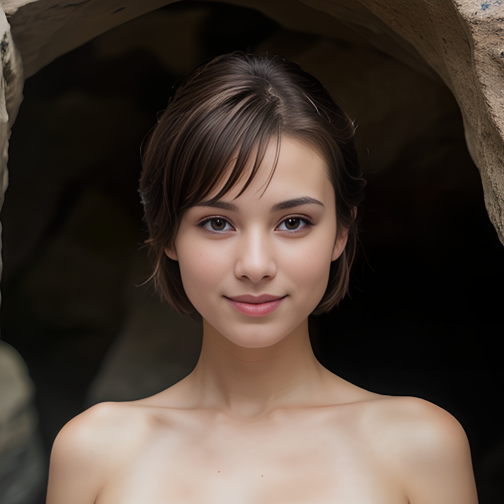 topless bangs hair cave