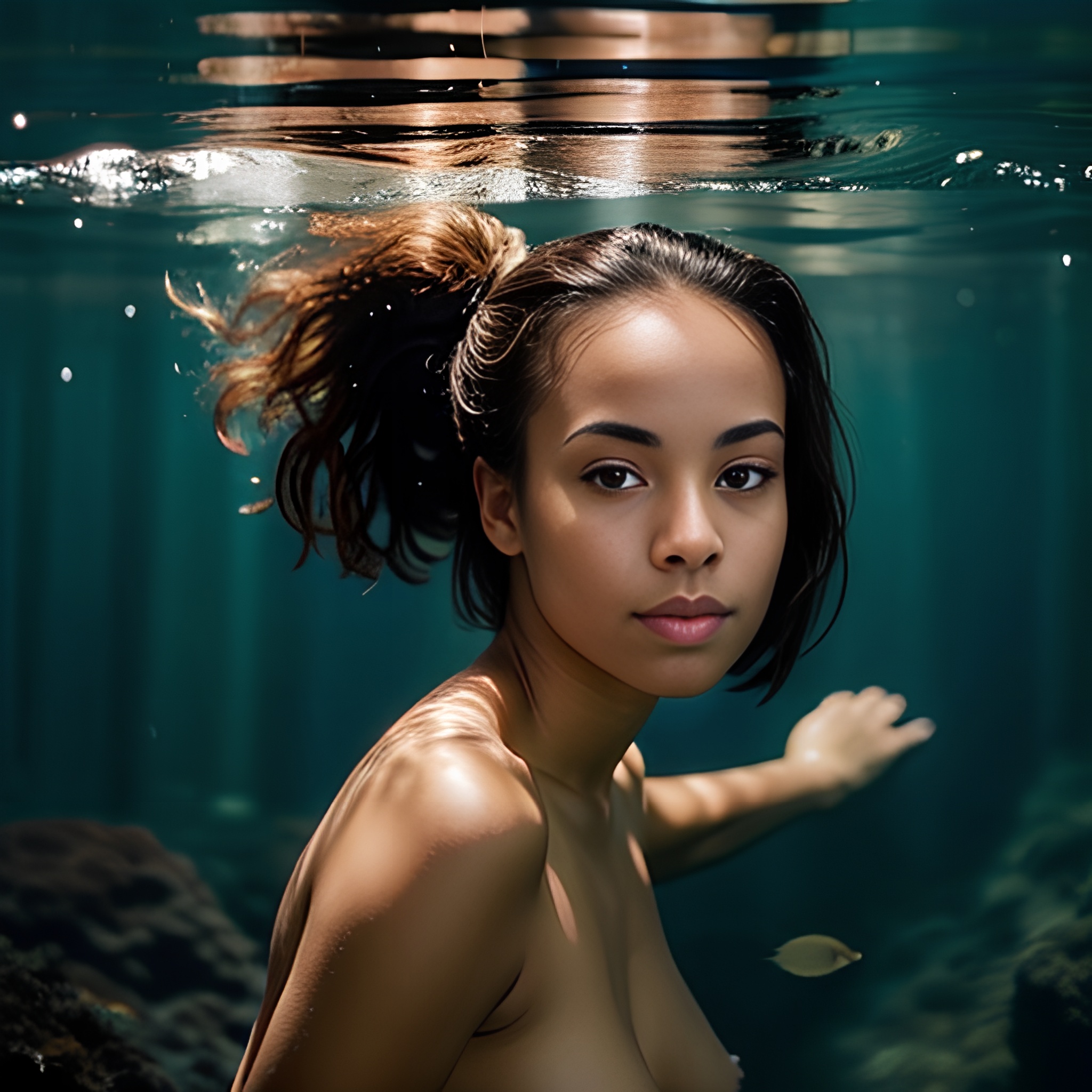 underwater ponytail haircut