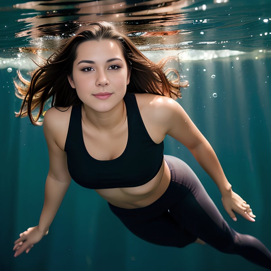 yoga pants underwater 