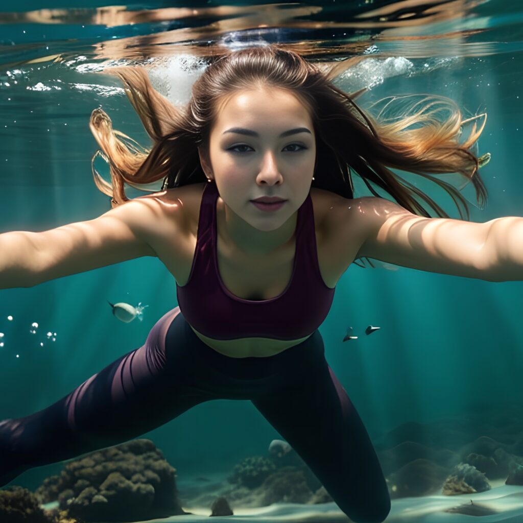 yoga pants underwater 