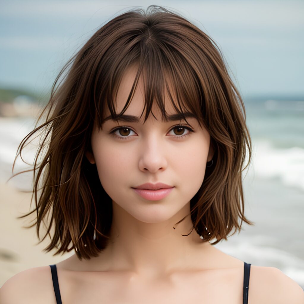 bangs hair beach 