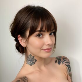 bangs hair front tattoo