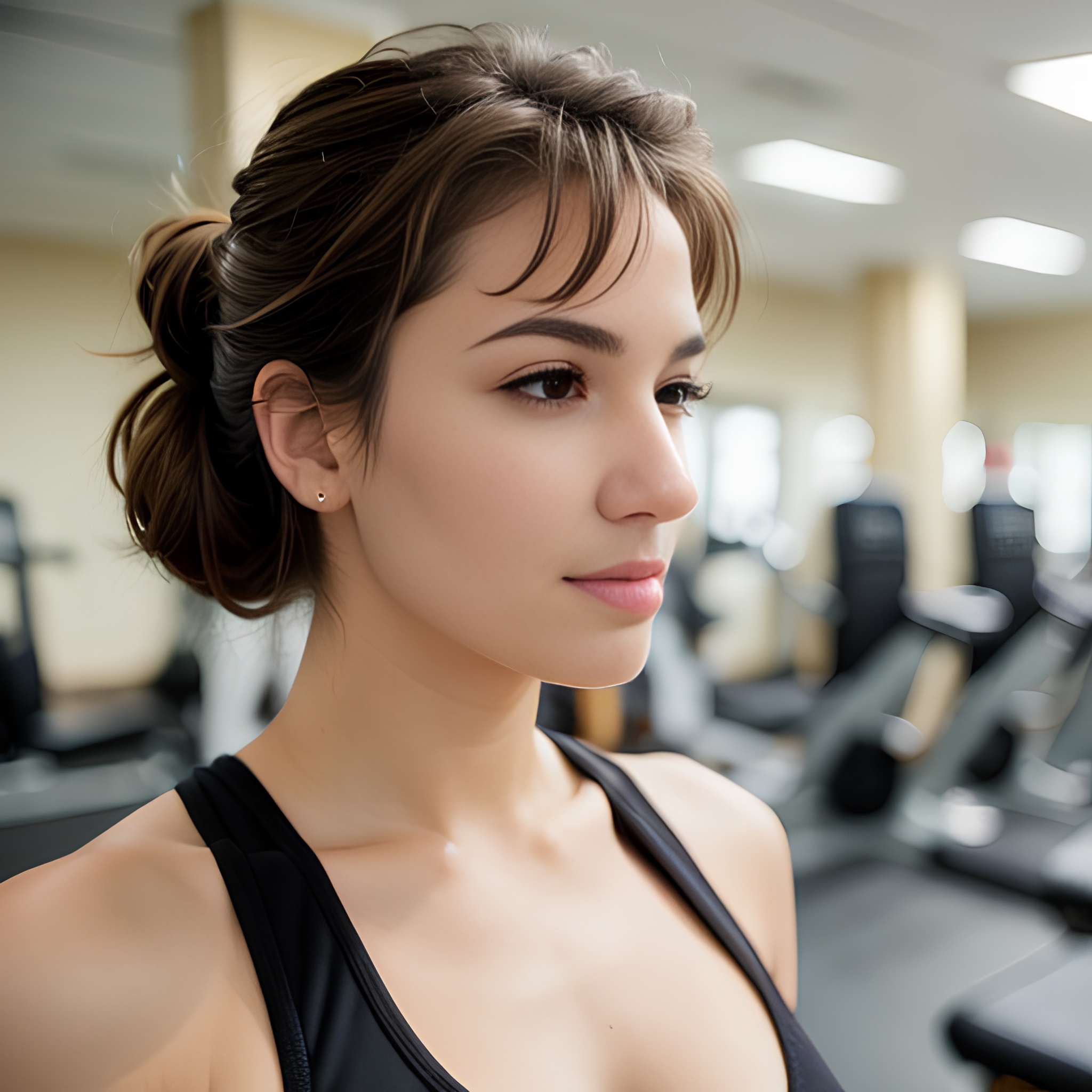 bangs hair gym middle eastern