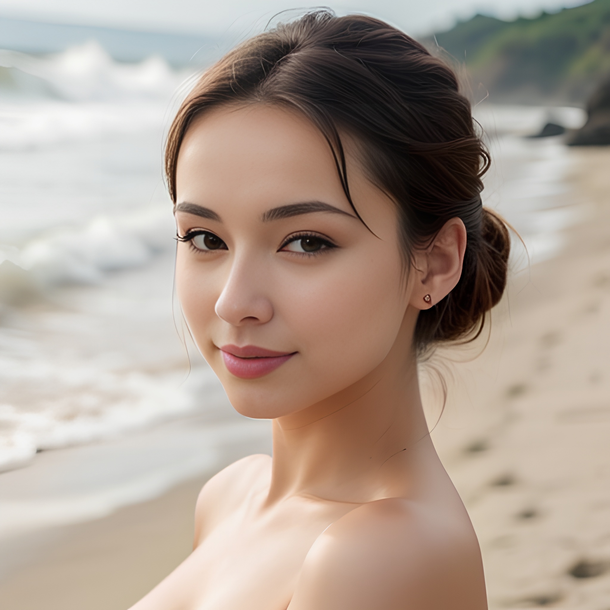 beach bangs hair indonesian