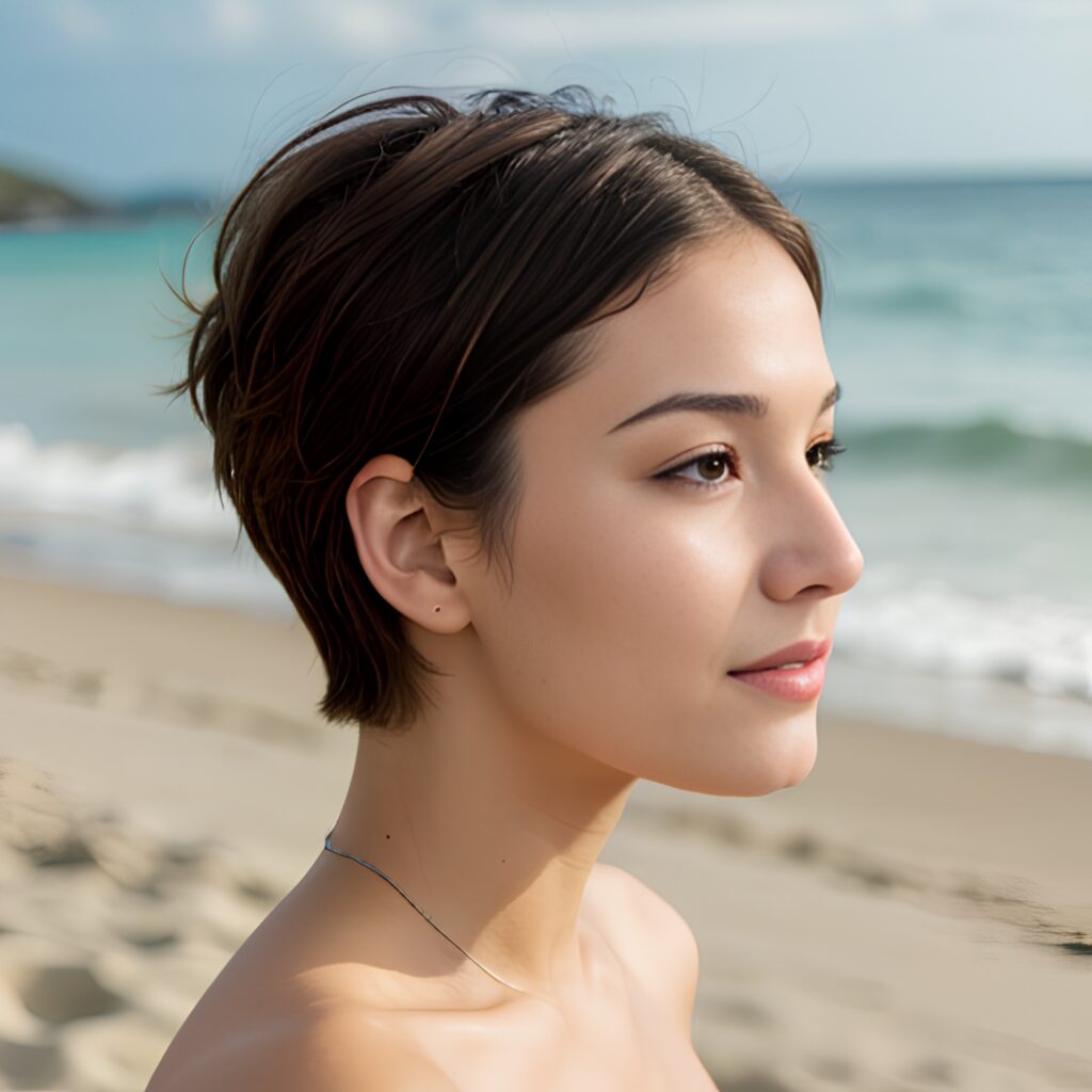 beach side pixie haircut 