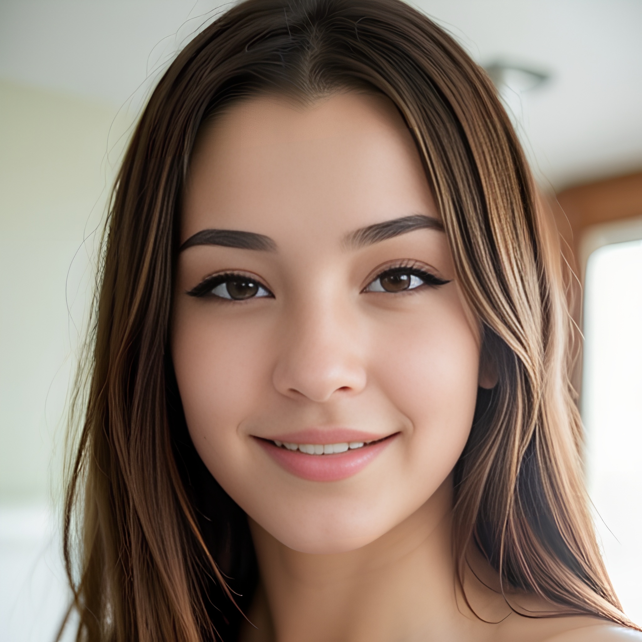 changing room bangs hair middle eastern close