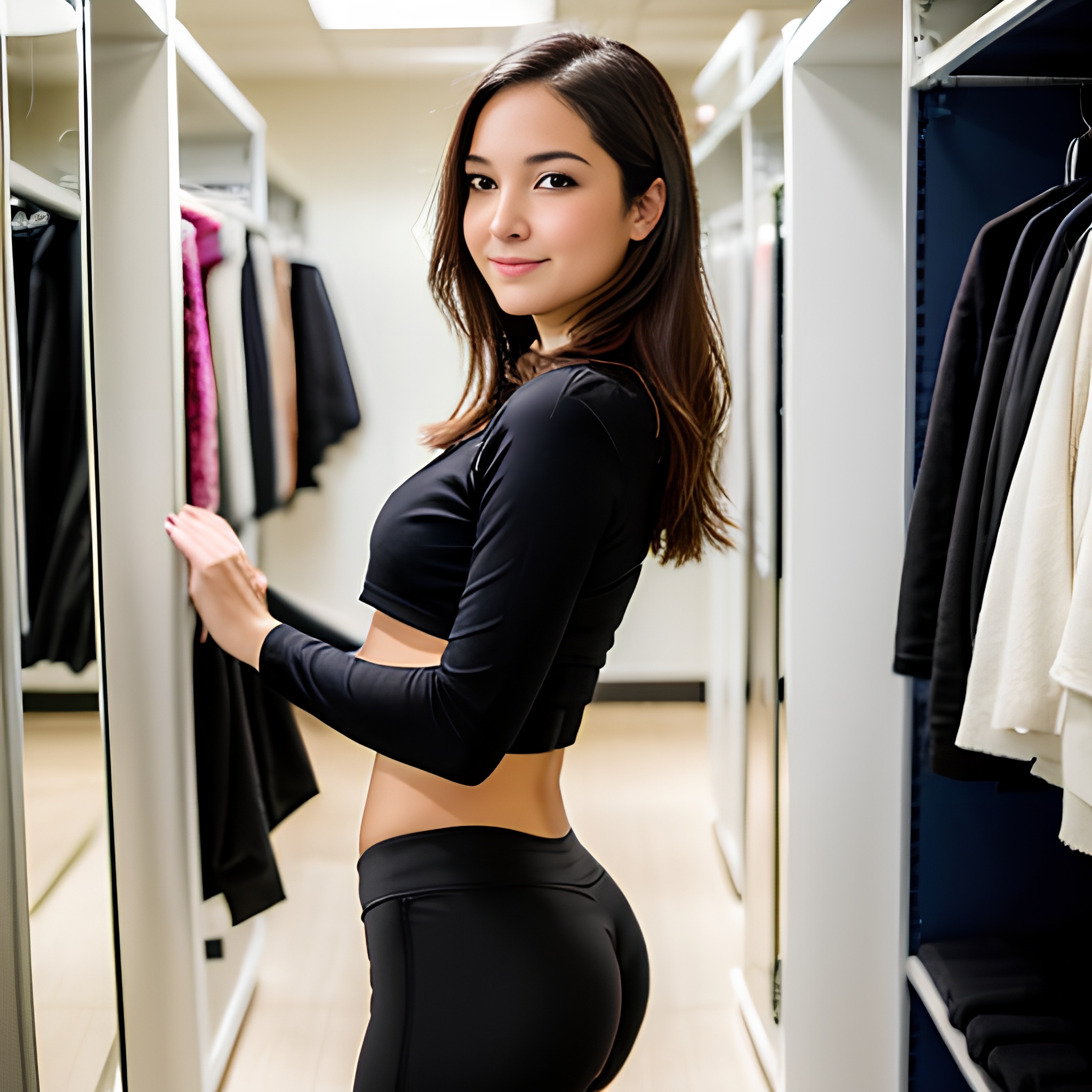 changing room yoga pants