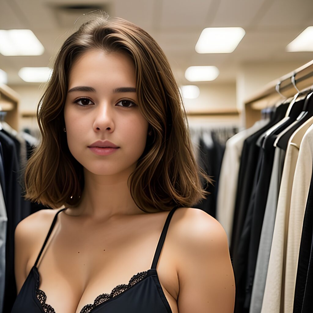 close changing room cleavage 