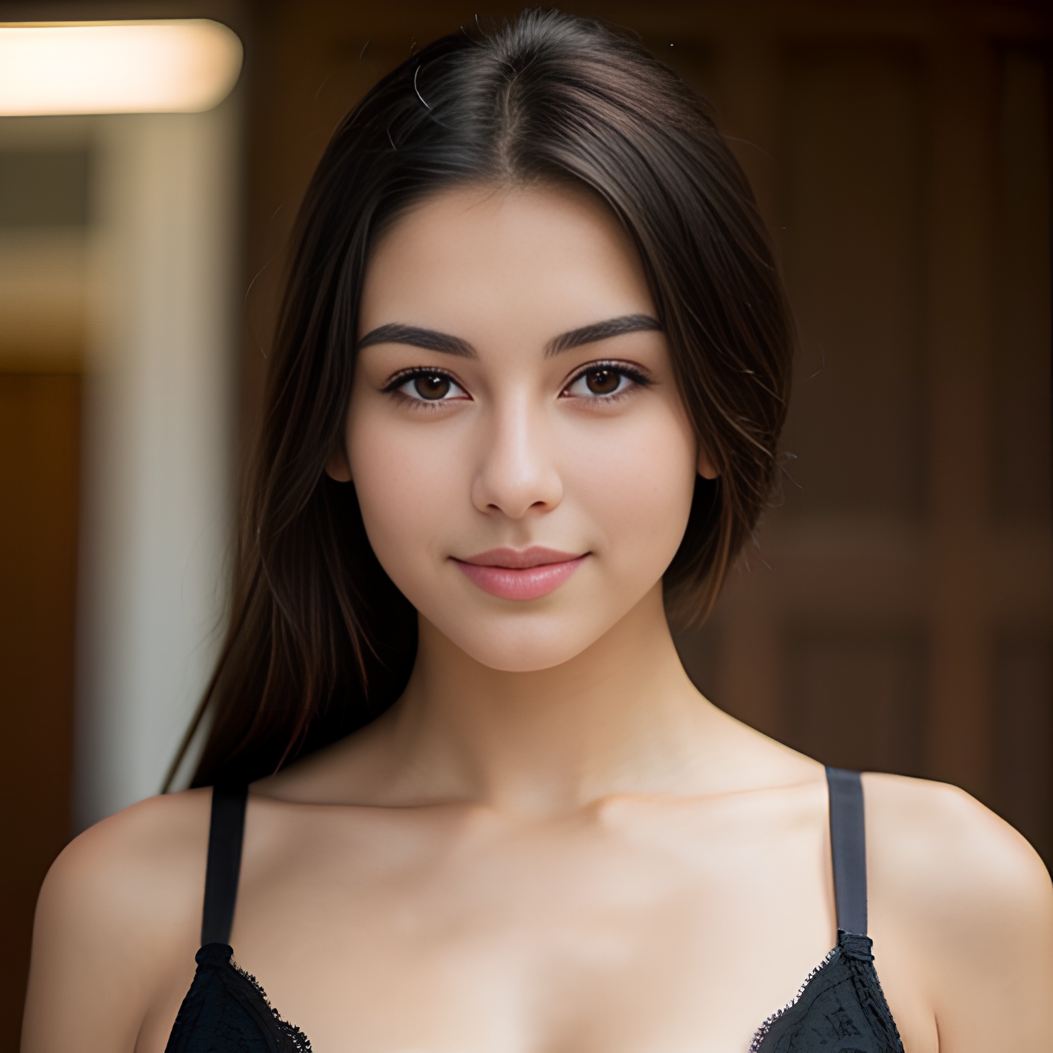 front ponytail haircut bra