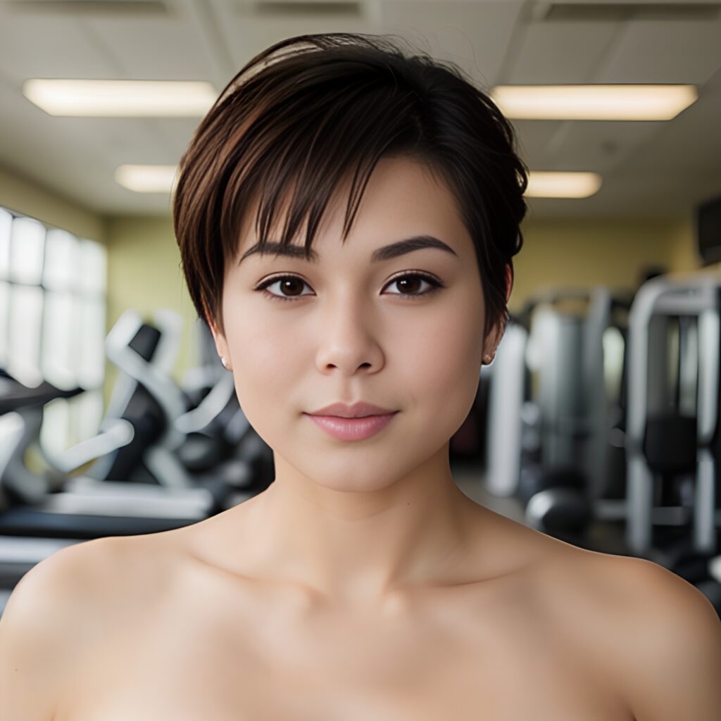 gym bangs hair 