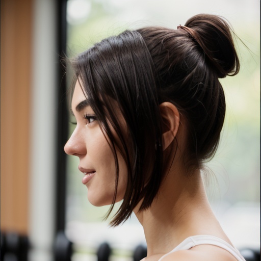 gym close ponytail haircut 