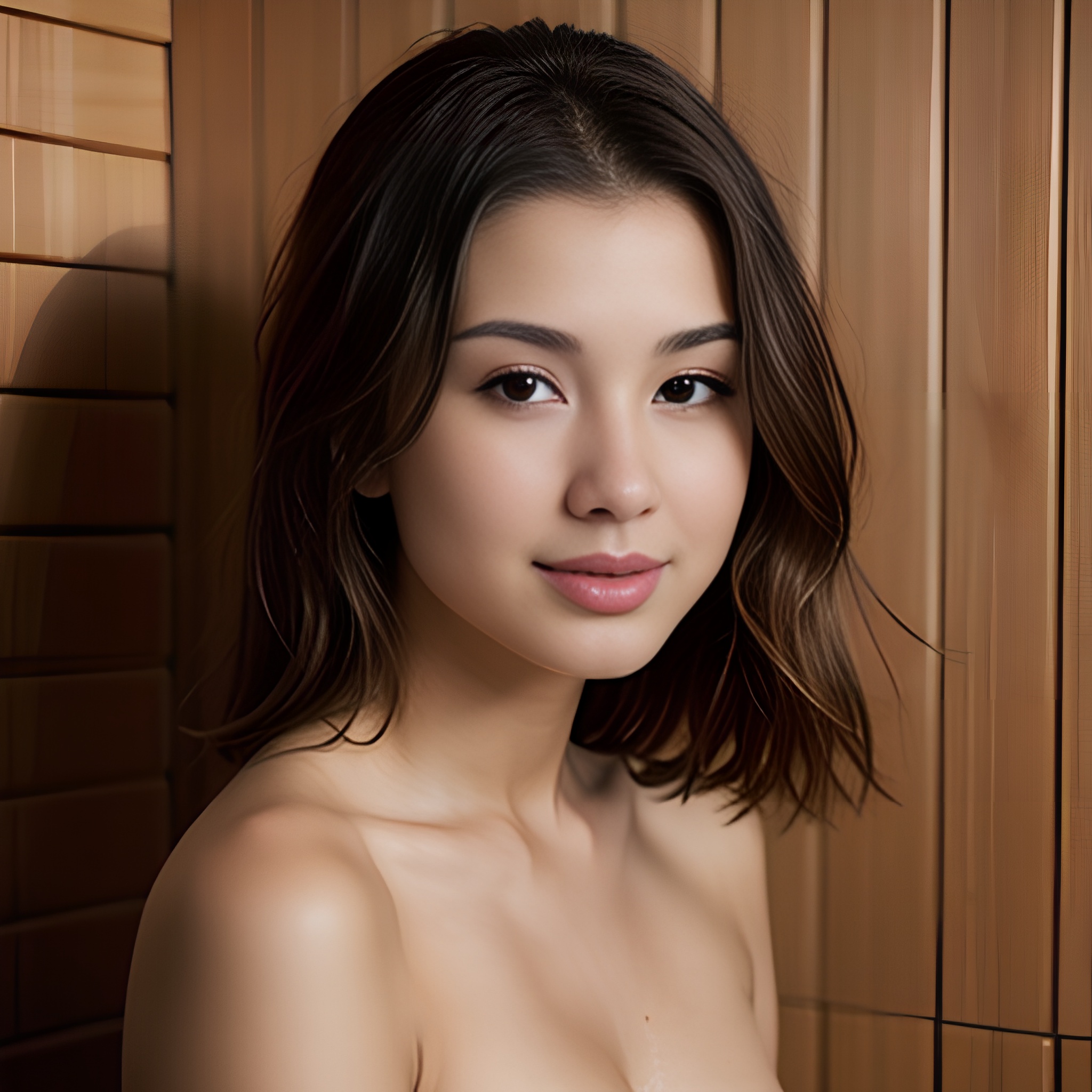 indian sauna messy hair