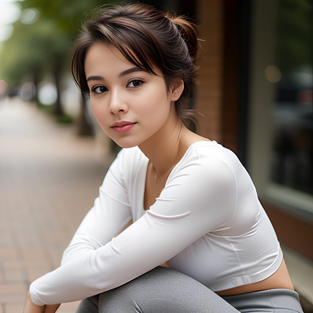 messy hair cum on face yoga pants 