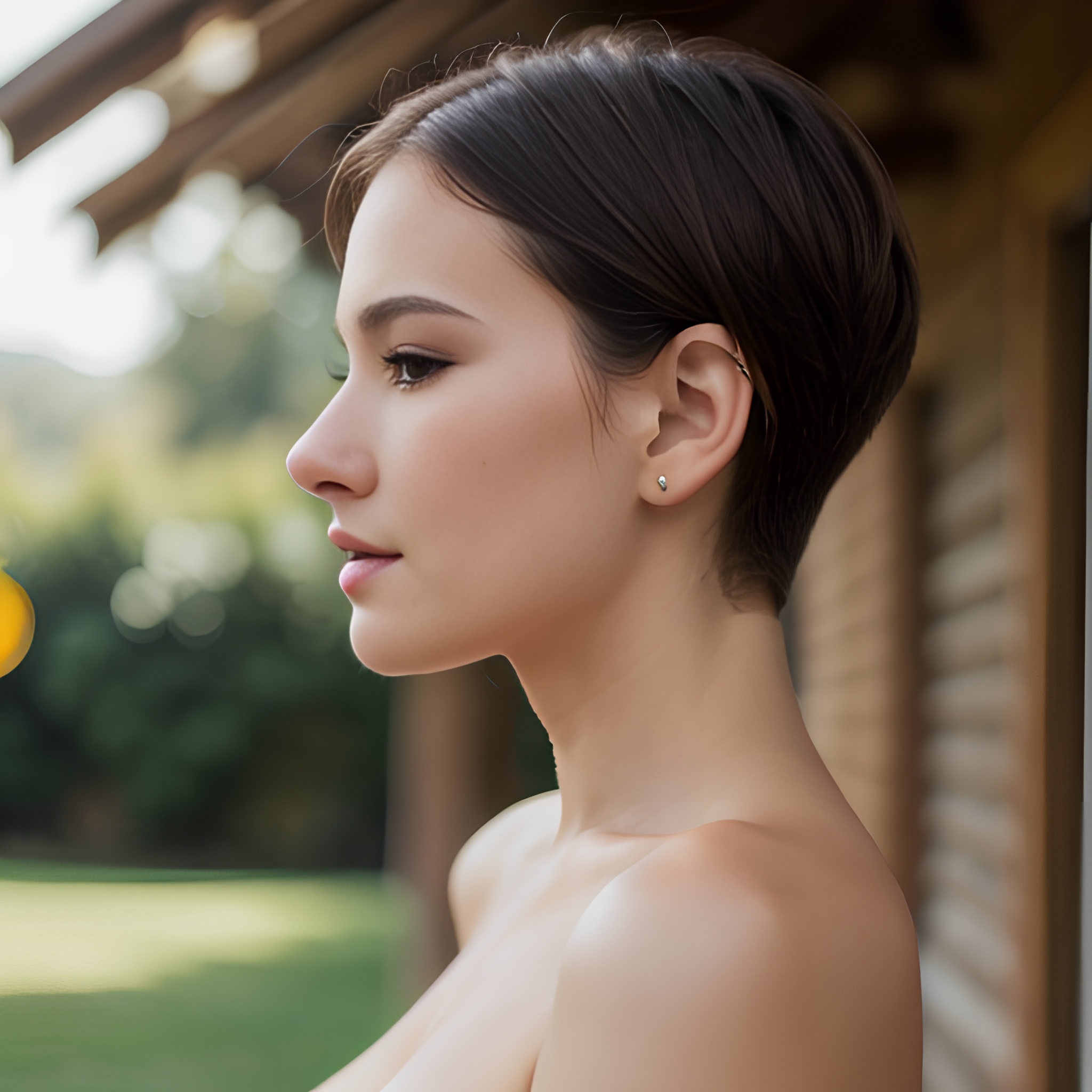 middle eastern pixie haircut side