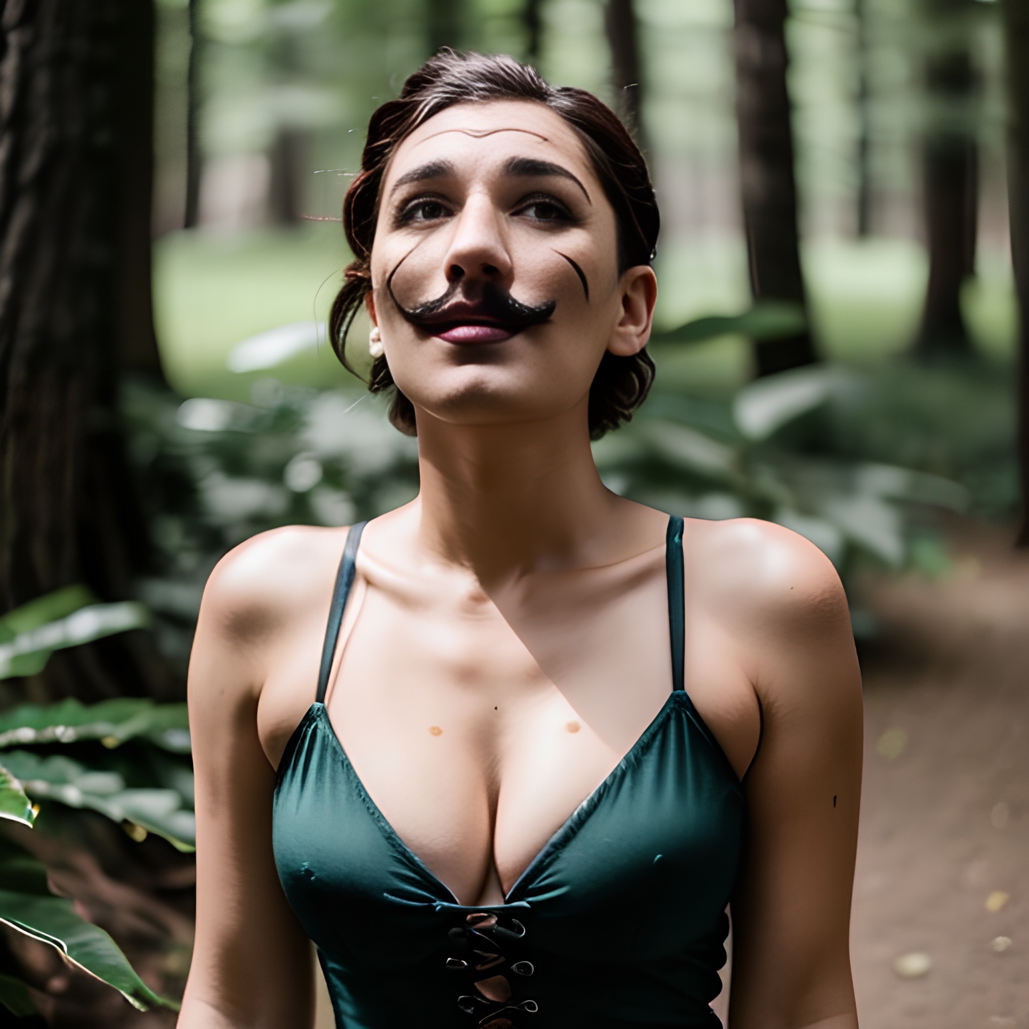 pixie haircut cleavage