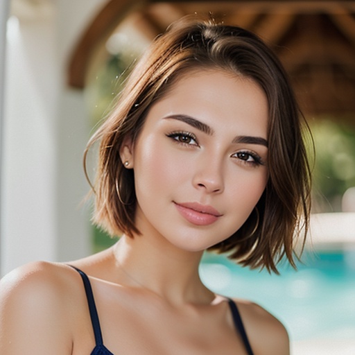 pixie haircut close bikini 