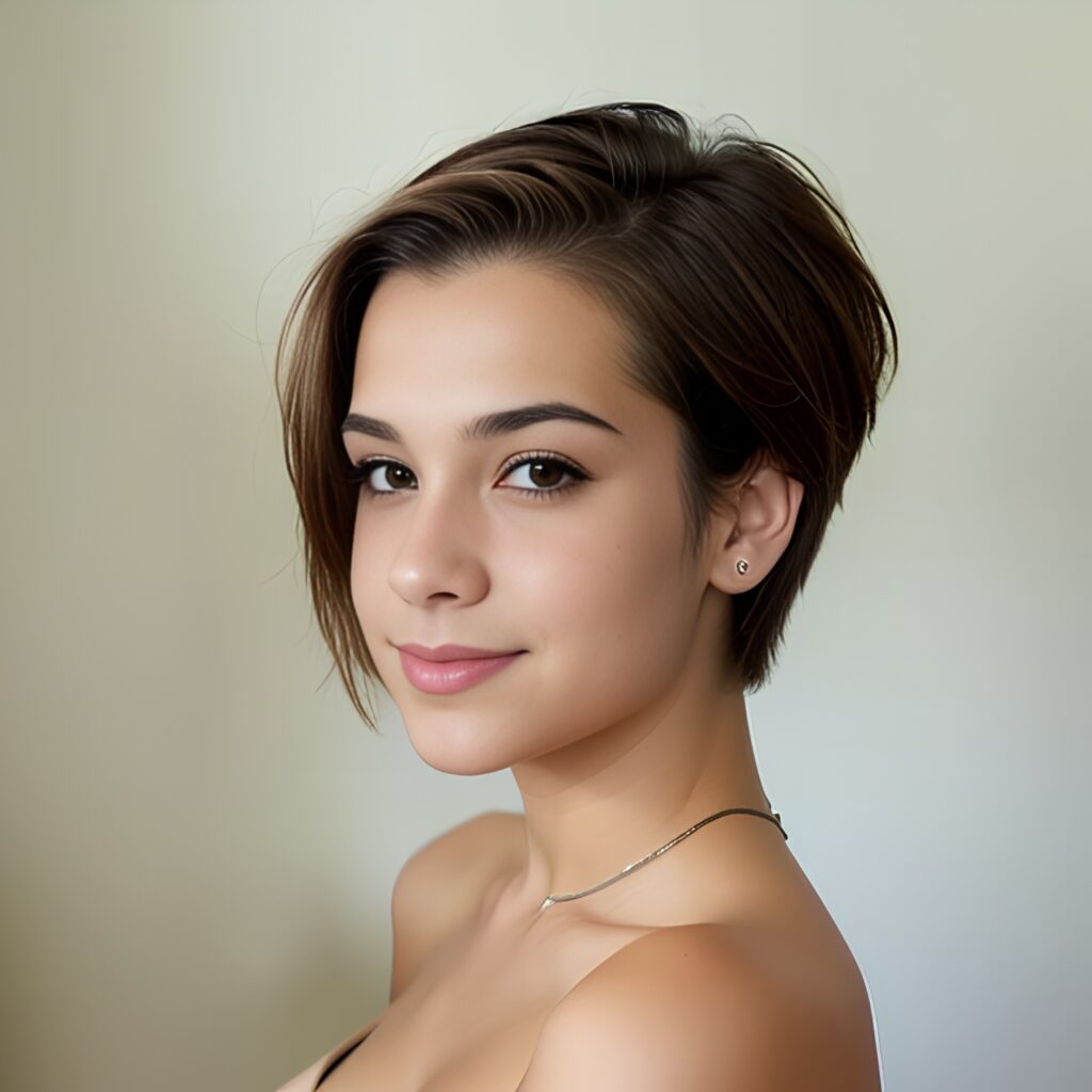 pixie haircut topless side 