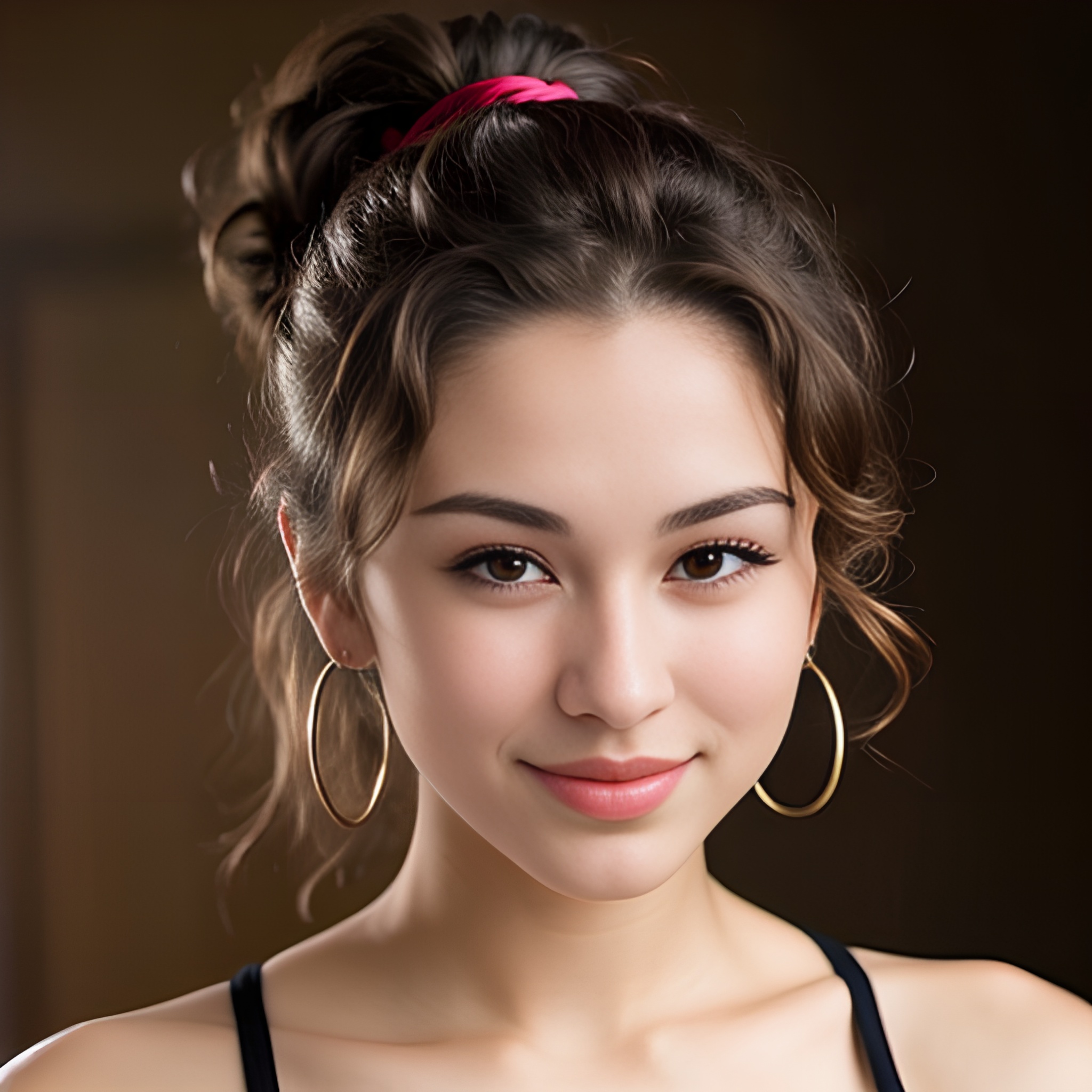 ponytail haircut close topless