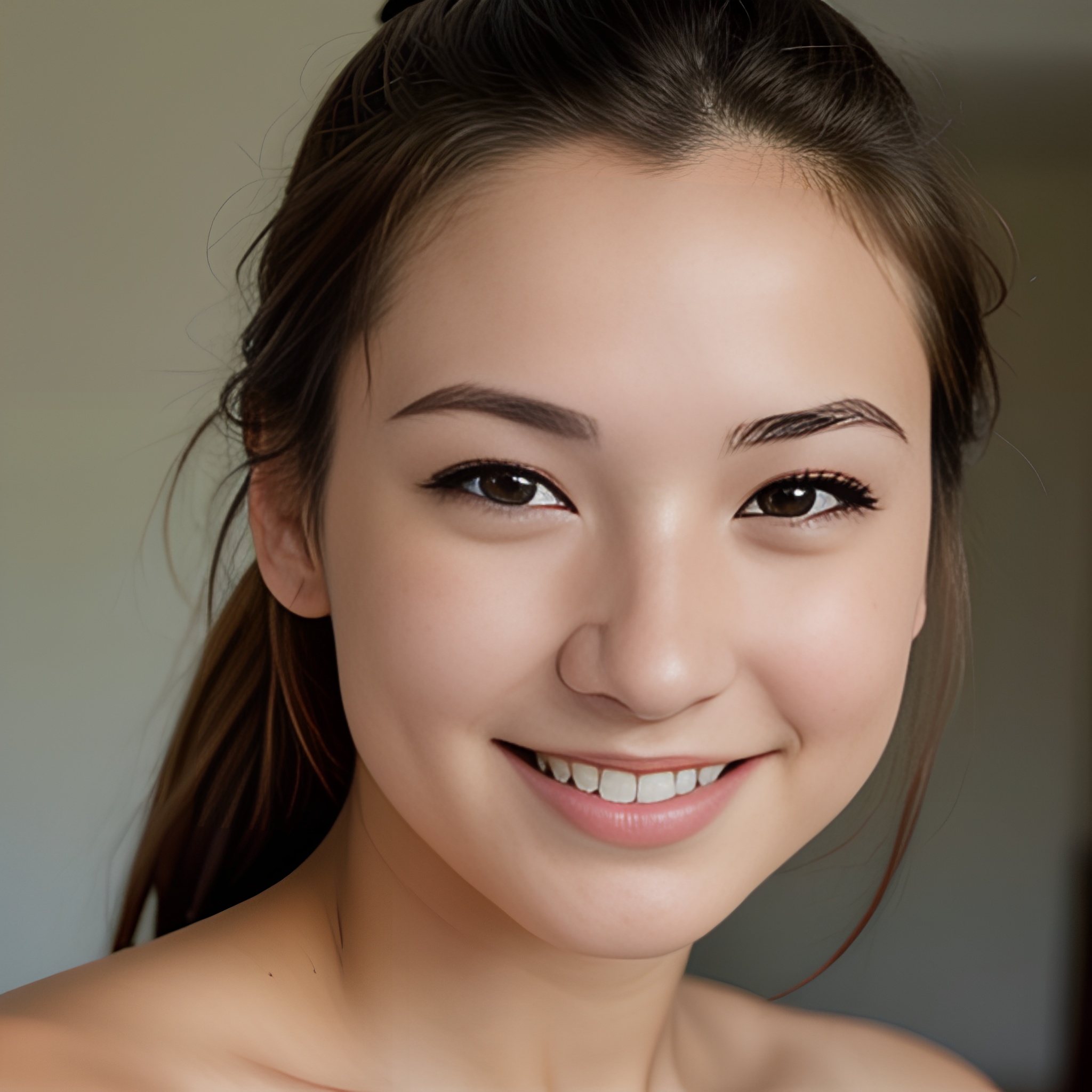 ponytail haircut indonesian close