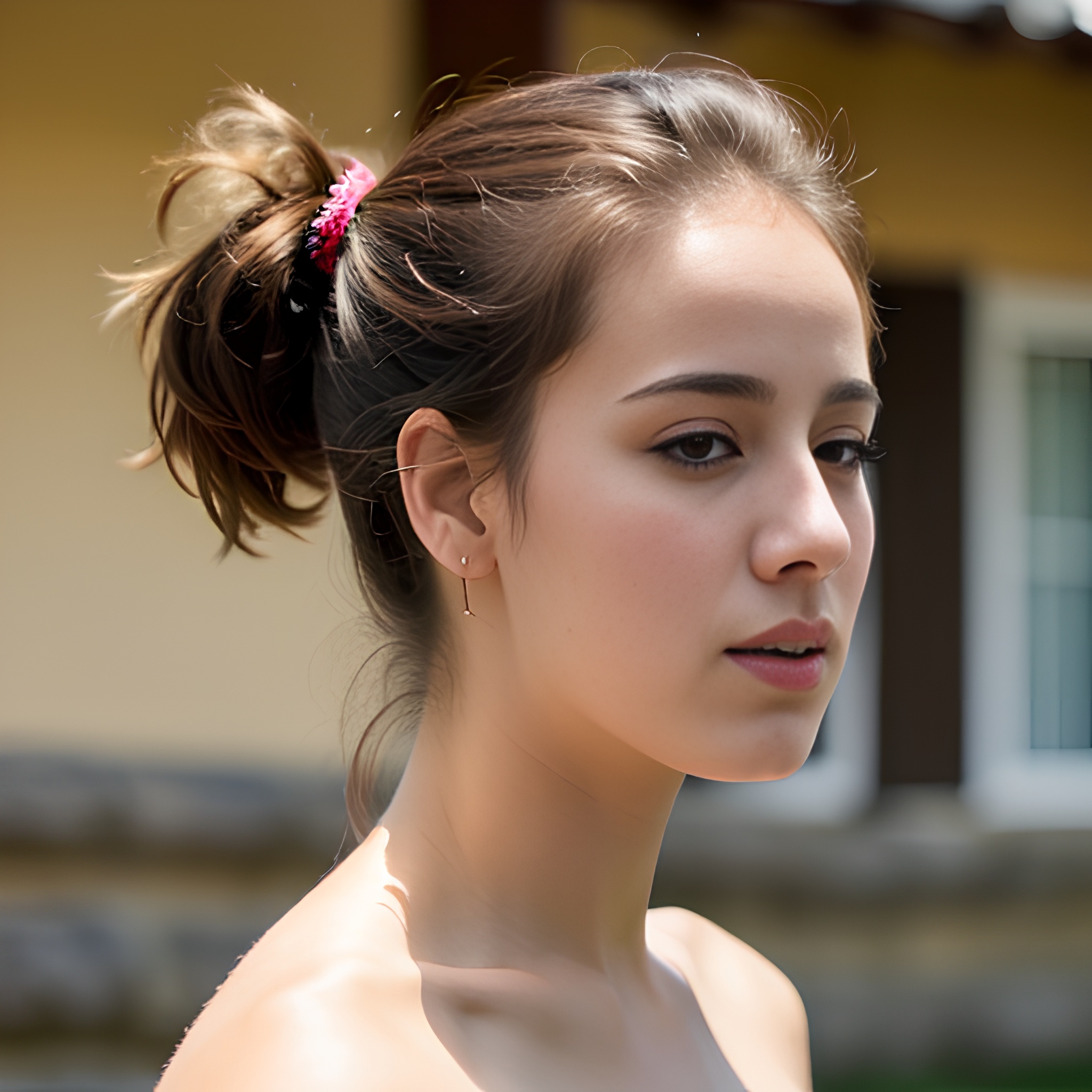 ponytail haircut side