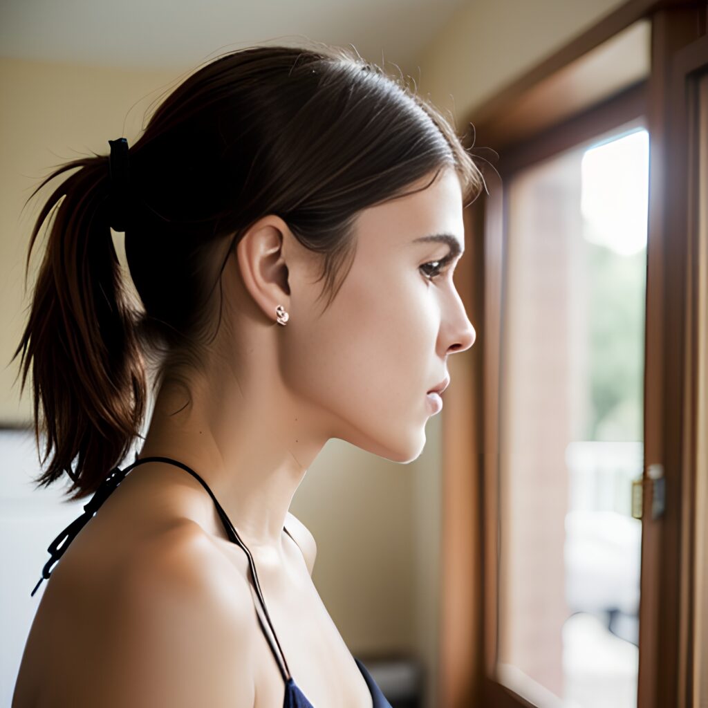 ponytail haircut side bikini 