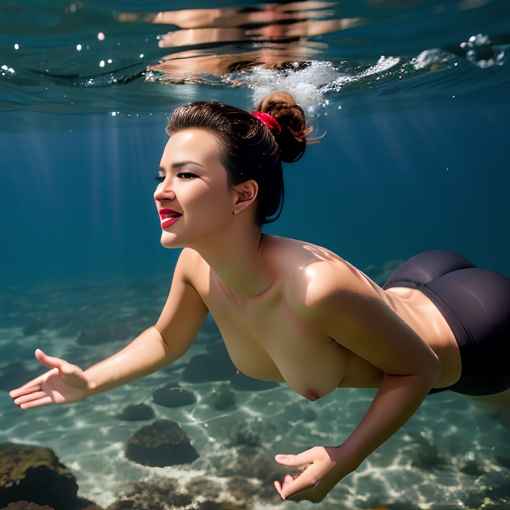 ponytail haircut underwater 