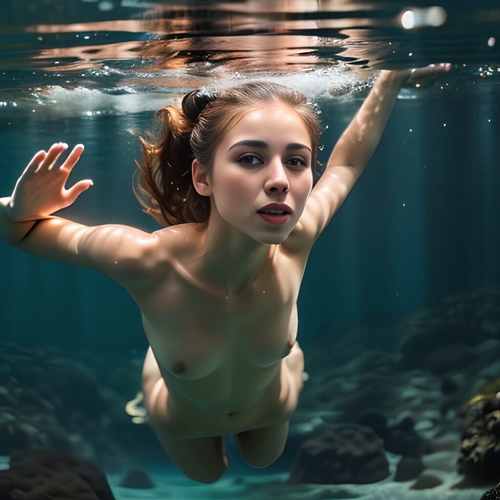 ponytail haircut underwater 